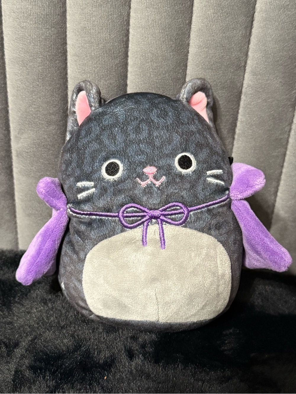 💞4/$35-Squishmallows Halloween Black Cat Bat Plush Purple Wings Kellytoy Stuffed